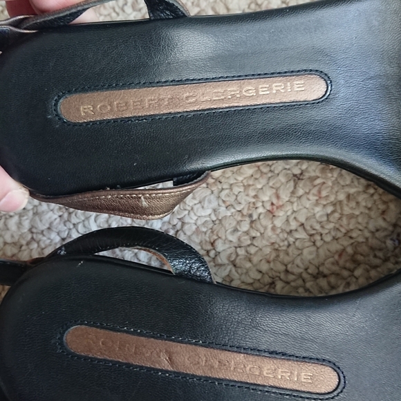 Robert CLERGERIE lambskin leather Bronze SANDALS size 8 - Picture 9 of 12